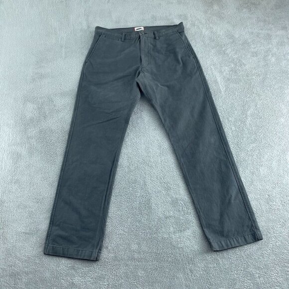 Lands End Mens Canvas Straight Leg Pants 34W 32L Dark Gray 5217 - Picture 1 of 11